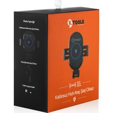 Ktools Smart Qı Wireless Akıllı Kablosuz Hızlı Araç Şarj Cihazı ve Kablolu Çakmaklık Şarj Cihazı
