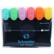 Schneider Textmarker Job Pastel Fosforlu Kalem 6'lı