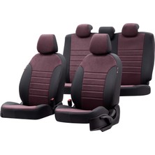 Otom Citroen Jumper 2007-2018 2+1 (3 Kişi) Özel Üretim Koltuk Kılıfı Milano Design Bordo - Siyah