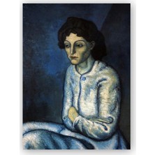 Caka Tablo   Ahşap Tablo Femme aux Bras Croisés, 1902 by Picasso