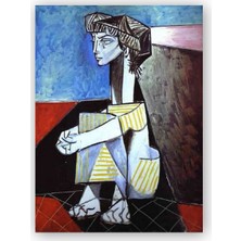 Caka Tablo   Ahşap Tablo Jacqueline Kneeling, 1954 by Picasso