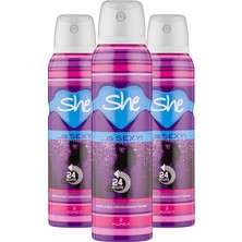 She Sexy Bayan Deodorant 150 ml X3