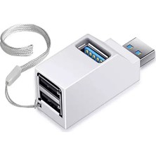 Alfais 4421 USB Hub 3 Port 2.0 3.0 Çoklayıcı Switch