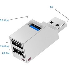 Alfais 4421 USB Hub 3 Port 2.0 3.0 Çoklayıcı Switch