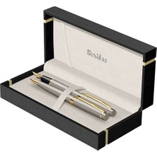 Scri̇kss İsme Özel  Marka Saten Altın Dolma ve Tükenmez Kalem