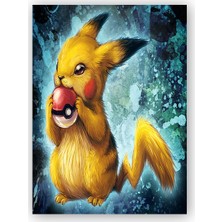 Caka Tablo   Ahşap Tablo Pikachu Çizim