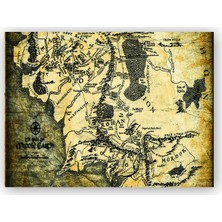 Caka Tablo   Ahşap Tablo Yüzüklerin Efendisi Harita