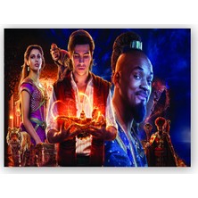 Caka Tablo   Ahşap Tablo Aladdin, Cin ve Prenses Film Görseli