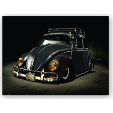 Caka Tablo   Ahşap Tablo Emektar Siyah Tosbağa Vosvos Görsel