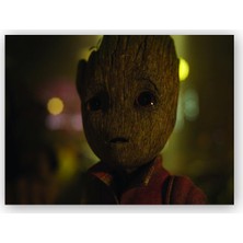 Caka Tablo   Ahşap Tablo Galaksinin Koruyucuları Baby Groot
