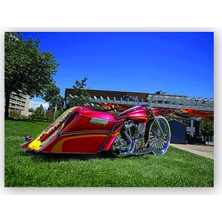 Caka Tablo   Ahşap Tablo Harley Davidson Road King Görsel