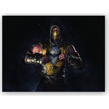 Caka Tablo   Ahşap Tablo Mortal Kombat X Batman Görsel