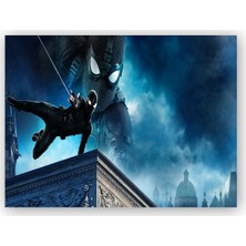 Caka Tablo   Ahşap Tablo Spiderman Siyah Kıyafet