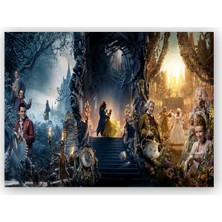 Caka Tablo   Ahşap Tablo Beauty and The Beast Kompozisyon