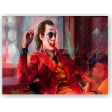 Caka Tablo   Ahşap Tablo Joker Sigara İçiyor Artwork