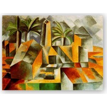 Caka Tablo   Ahşap Tablo Factory at Horto de Ebro, 1909 by Pablo Picasso