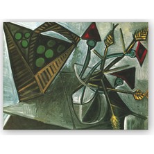 Caka Tablo   Ahşap Tablo Still Life Bascket of Fruit1942 by Pablo Picasso
