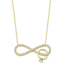 Sembol Gold Sonsuz Tektaş Altın Kolye 14K Gold