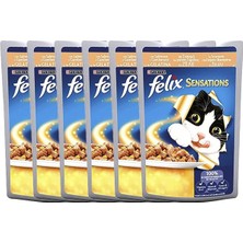 Felix Somonlu Karidesli Yaş Kedi Maması 100 gr x 6 Adet