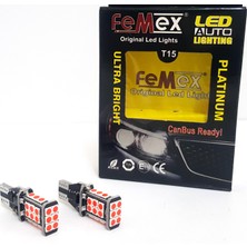 Femex Platinum T15 W16W Kırmızı LED Ampul Parlak - 3. Stop Ampulu