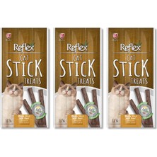 Reflex Tahılsız Dana Etli Stick Kedi Ödül Maması 3 x 5 gr x 3 Adet