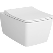 VitrA Metropole Rim Ex Asma Klozet Seti  VitrA Clean  56 cm  Beyaz