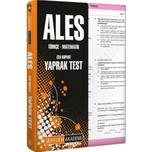 Pegem Akademi Yayıncılık ALES Çek Kopart Yaprak Test