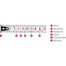 Ceta Form P01-0527 Serisi 5mt Pro Brake Şerit Metreler Mıknatıslı