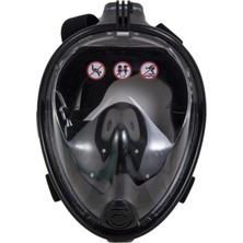 Grand Wolf Tam Yüz Şnorkel Maske Set Siyah (M2068G-SYH)