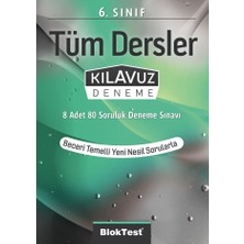 Bloktest Yayınları 6.sınıf Tüm Dersler Kılavuz Deneme