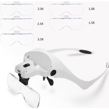 Bijia LED Lambalı 5 Lensli Gözlük  Büyüteç