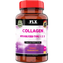 FLX Collagen Tip-1 Tip-2 Tip-3 Hyoluronic Asit Vitamin C 60 Tablet