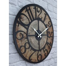 Markakanvas Eski Dünya Duvar Saati   50X50CM Siyah