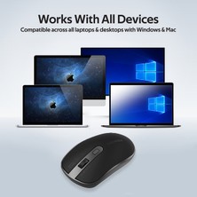 Promate Suave-2 Kablosuz Wireless Optik Mouse Nano Alıcılı Ayarlı 1600 DPI Alüminyum