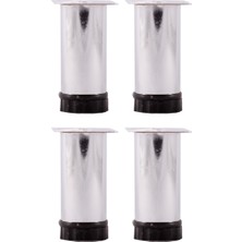 Adem Koç Plastik 8 cm Tablalı Ayarlı Masa Dolap Mobilya Tezgah Ayağı Çap 42 mm (4'lü)