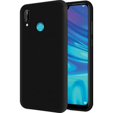 Kzy Huawei Y7 2019 Içi Kadife Soft Logosuz Lansman Silikon Kılıf - Siyah