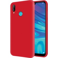 Kzy Huawei Y7 2019 Içi Kadife Soft Logosuz Lansman Silikon Kılıf - Kırmızı