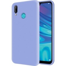 Kzy Huawei Y7 2019 Içi Kadife Soft Logosuz Lansman Silikon Kılıf - Lila