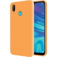 Kzy Huawei Y7 2019 Içi Kadife Soft Logosuz Lansman Silikon Kılıf - Turuncu