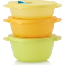 Tupperware 3'lü 400 ml & 600 ml & 800 ml Mikro Kap Seti