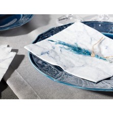 English Home Marble Kağıt 20 Adet Kağıt Peçete 33 x 33 cm Beyaz