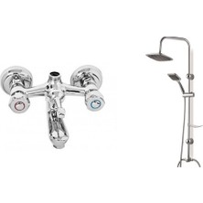 Arçe Klasik Banyo Bataryası Siyah Robot Duş Seti