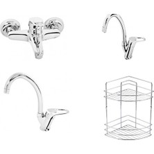 Arçe Batarya Seti Banyo  Eviye  Lavabo 2'li