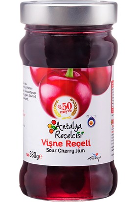 Antalya Reçelcisi Vişne Reçeli %50 Meyve Klasik Seri 380 Gr