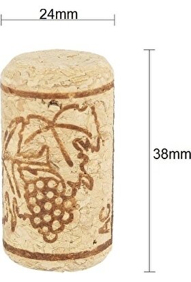 Dünya Magnet Şişe Mantarı 100 Adet Doğal Mantar Tıpa - Şarap Şişesi Mantar Tıpası