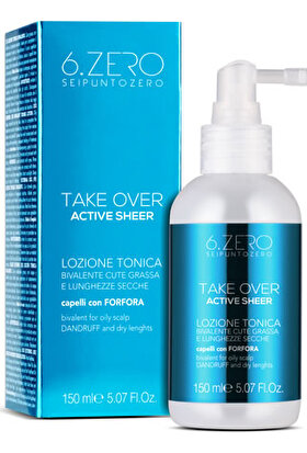 6.zero Take Over Active Sheer Lotion - Yağlı ve Kuru Saçlar Için Kepek Önleyici Serum 150 ml