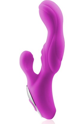 EasyLove G-Spot ve Klitoris Uyarıcı Çift Motorlu 10 Modlu Titreşimli Şarjlı Vibratör+G-Noktası Vibratör