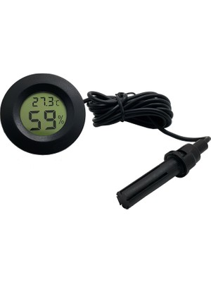 Tekno İstanbul Buzdolabı Için Problu Termometre Sıcaklık Saati Nem Ölçer