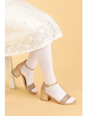 Kiko Kids Elinor Çatlak Günlük Kız Çocuk 3 Cm Topuklu Sandalet Abiye Ayakkabı
