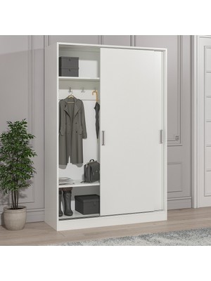 Missia Mobilya Napoli Sürme Kapaklı Portmanto Beyaz-Beyaz